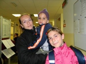 Valča s maminkou Marií a bráškou Kubíčkem